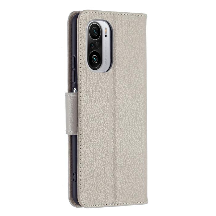 OEM - Litchi Plånboksfodral till Xiaomi Mi 11i / Poco F3 - Grå