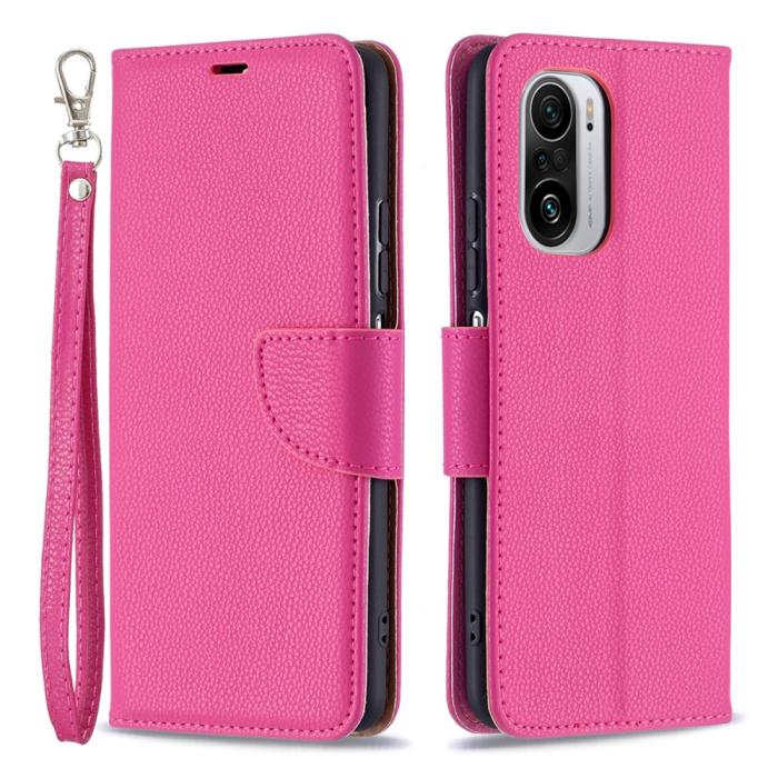 A-One Brand - Litchi Plånboksfodral till Xiaomi Mi 11i / Poco F3 - Magenta