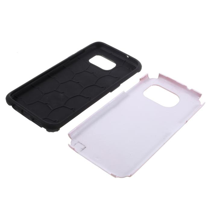 UTGATT5 - Brushed Hybrid Skal till Samsung Galaxy S7 Edge - Rose Gold
