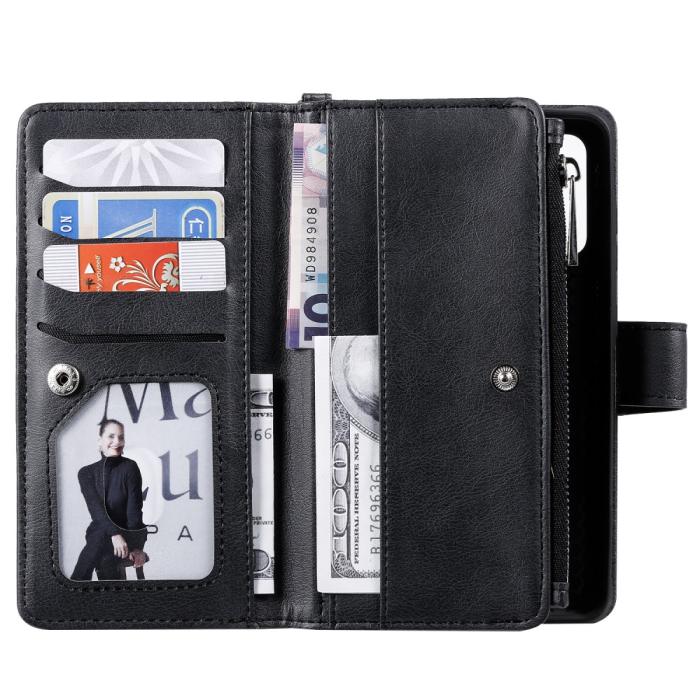 A-One Brand - Zipper Magnet Plånboksfodral till Galaxy S20 - Svart