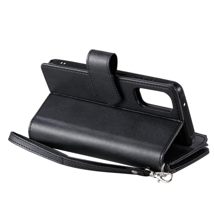 A-One Brand - Zipper Magnet Plånboksfodral till Galaxy S20 - Svart