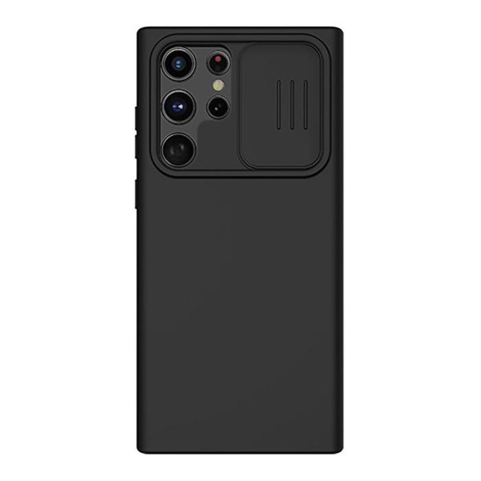 UTGATT5 - Nillkin Galaxy S22 Ultra Skal CamShield Silky Silicone - Svart
