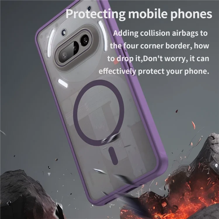 A-One Brand - Nothing Phone (3a) Mobilskal MagSafe Anti Drop - Lila
