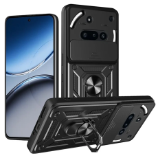 A-One Brand - Nothing Phone (3a) Mobilskal Slide Kamera Kickstand - Svart