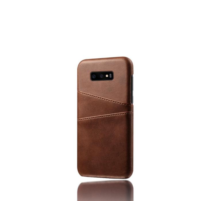 OEM - Skal med Kortfack för Samsung Galaxy S10e - Brun