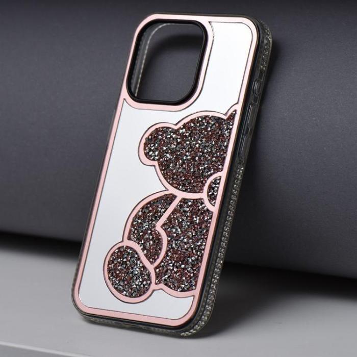 OEM - iPhone 16e Mobilskal Teddy Bear - Rosa