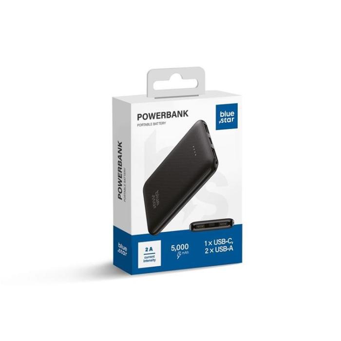 Forcell - Blue Star Powerbank 5000 mAh 2A W0539 - Svart