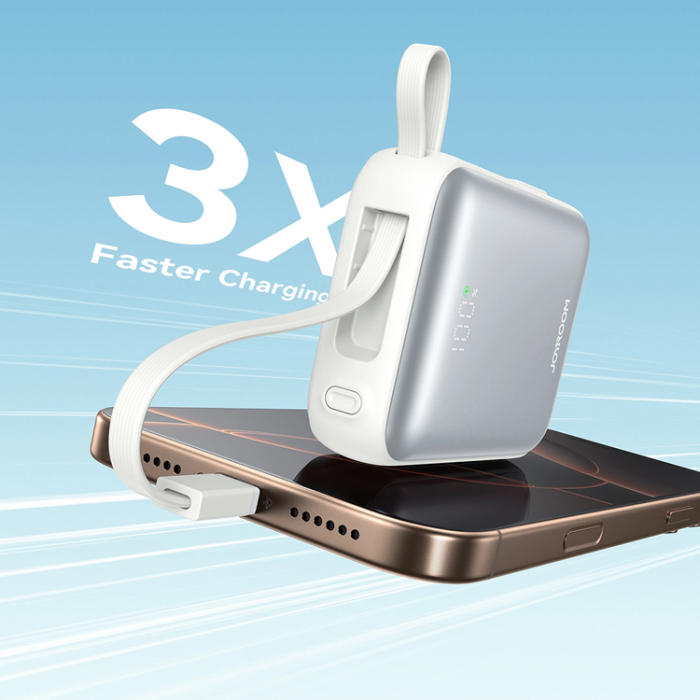 Joyroom - Joyroom Powerbank 10000mAh 22.5W USB-C - Lightning Kabel Vit