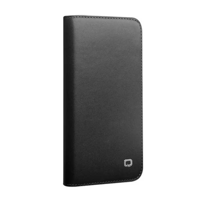 QIALINO - Qialino iPhone 12 Pro Plånboksfodral Äkta läder - Svart