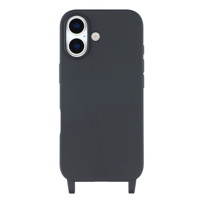 A-One Brand - iPhone 17 Mobilskal TPU med Hål för Rem - Svart