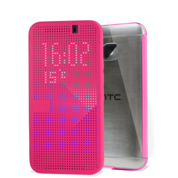 UTGATT5 - HTC One M9 Fodral Dot View 2 - Rosa