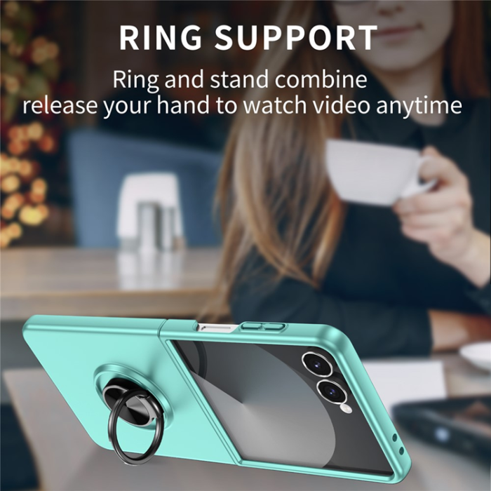 A-One Brand - Galaxy Z Flip 7 Mobilskal Rotatable Ring Kickstand