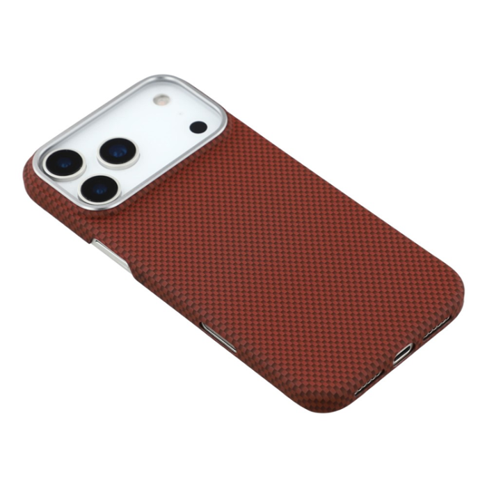 X-Level - X-LEVEL iPhone 17 Pro Mobilskal MagSafe Carbon Nanofiber - Röd