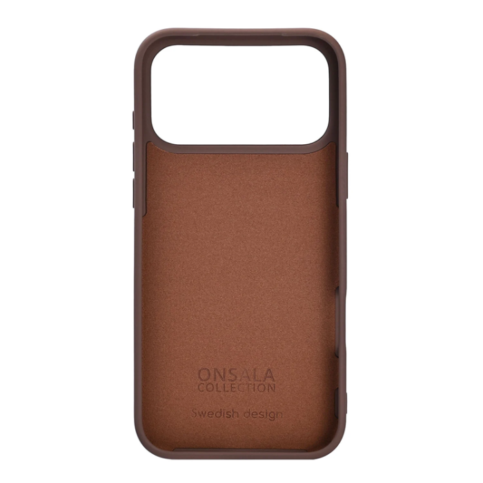 Onsala - ONSALA iPhone 17 Pro Max Mobilskal med Silikonkänsla - Choklad