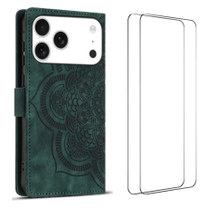 WANLONFENG - [2Pcs] WANLONFENG iPhone 17 Pro Plånboksfodral MTL Series
