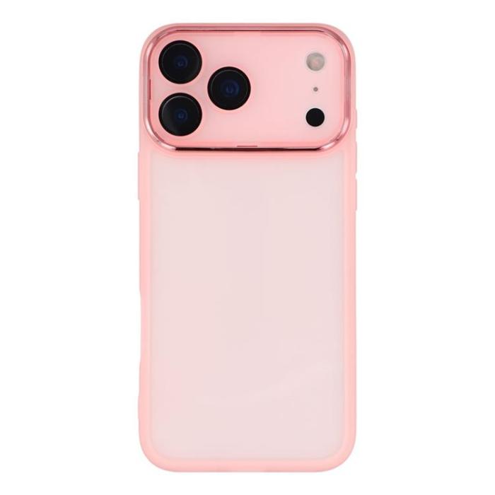 A-One Brand - iPhone 17 Pro Max Mobilskal Electroplated Kameraram - Transparent Rosa
