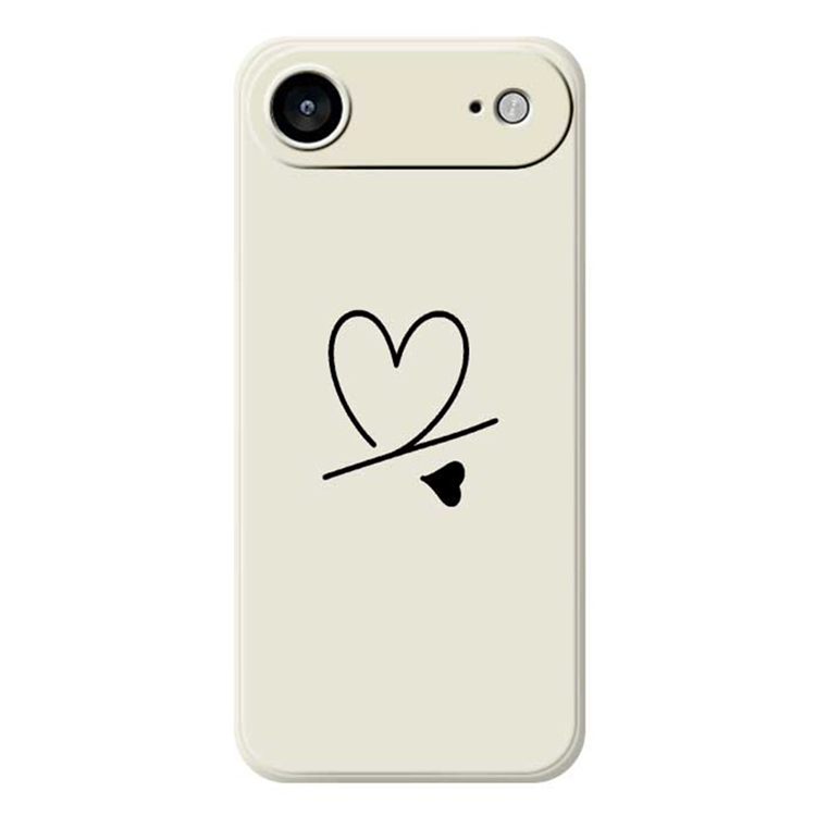 iPhone Air Mobilskal Love Pattern Printing Straight - Beige | 2353 | AlltMobil