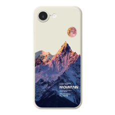 A-One Brand - iPhone 16e Mobilskal Blue Snow Mountain TPU - Beige