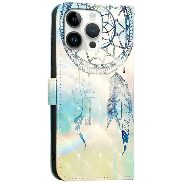 A-One Brand - iPhone 16 Pro Max Plånboksfodral Printing Pattern Med Rem