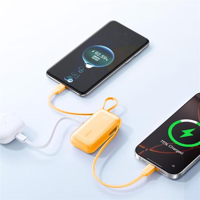 Joyroom - Joyroom Powerbank 10000 mAh 35W med Inbyggda USB-C-Kablar