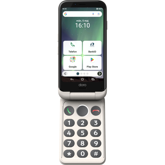Denver - Doro Smartphone A21 4G Aurora Button - Vit