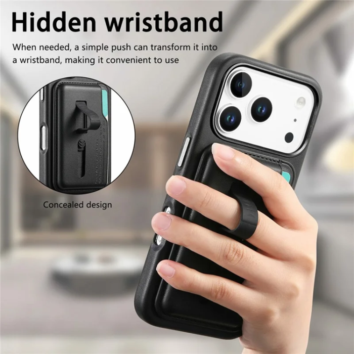 A-One Brand - iPhone 17 Pro Max Mobilskal Magsafe Detachable korthållare