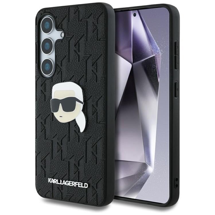 Karl Lagerfeld Galaxy S25 Ultra Mobilskal Läder Monogram Karl Head - Svart | 2353 | AlltMobil