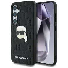 KARL LAGERFELD - Karl Lagerfeld Galaxy S25 Mobilskal Läder Monogram Karl Head - Svart