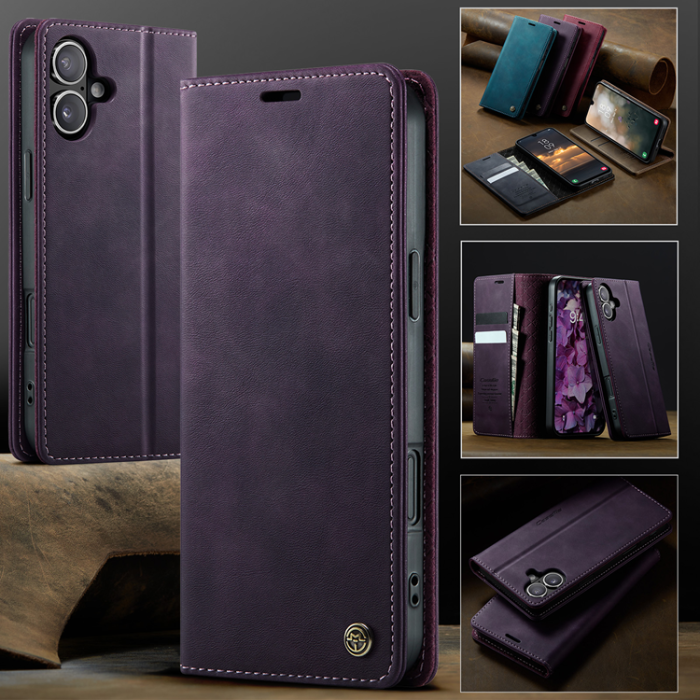 Caseme - Caseme iPhone 17 Plånboksfodral RFID Blocking 033 Series - Lila