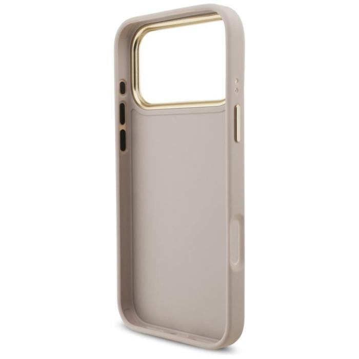 Guess - Guess iPhone 17 Pro Max Mobilskal 4G Big Classic Logo Big Strap Metal - Rosa