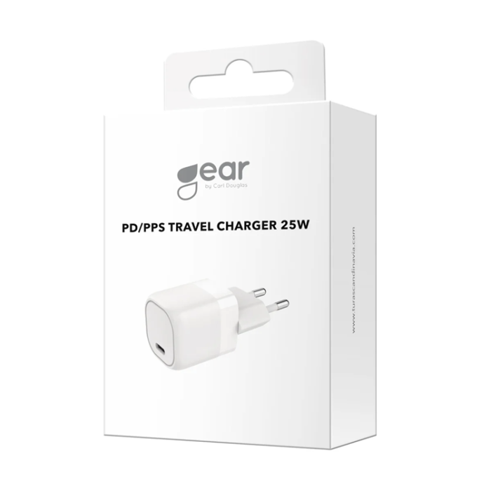 GEAR - Gear Laddare 220V 1xUSB-C PD/PPS 25W - Vit