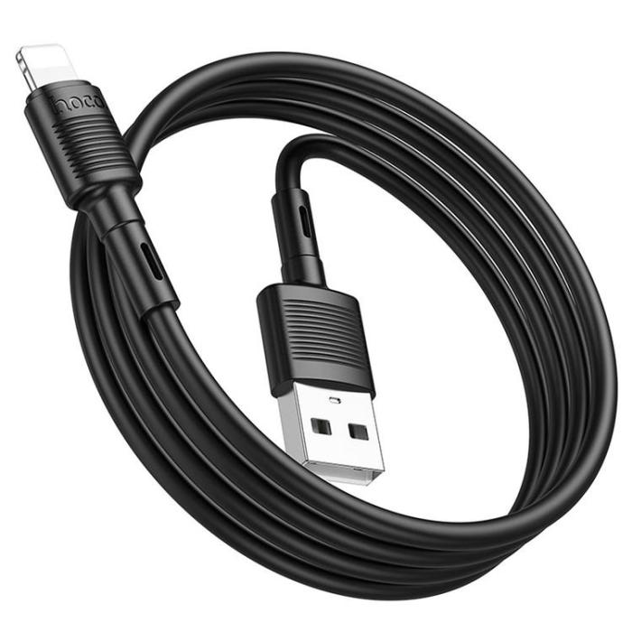 Hoco - Hoco USB-A Till Lightning Kabel 1m - Svart