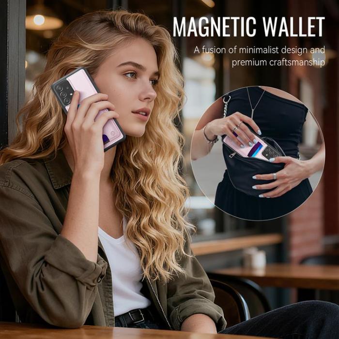 OEM - JEEHOOD Samsung Galaxy A33 5G Mobilskal KonstLäder - Rosa