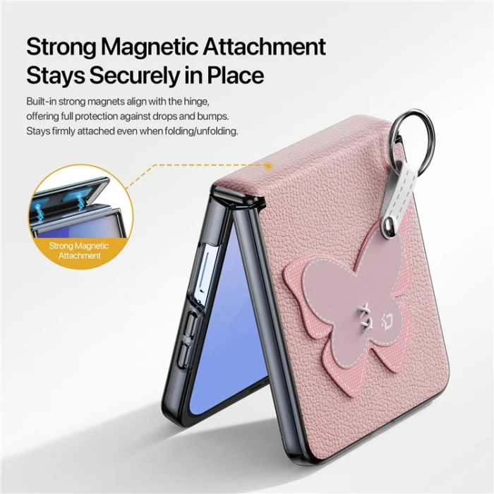 Dux Ducis - DUX DUCIS Galaxy Z Flip 7 Mobilskal Ringhållare Luvy - Rosa