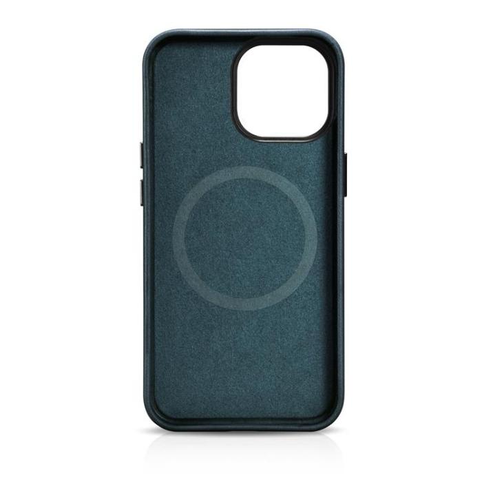 ICARER - iCarer iPhone 14 Pro Max Skal Magsafe Äkta Läder Oil Wax - Mörkblå
