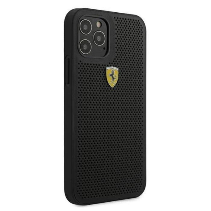 Ferrari - Ferrari On Track Perforated Skal iPhone 12/12 Pro - Svart