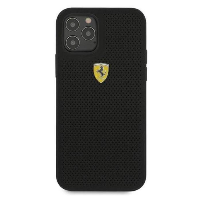 Ferrari - Ferrari On Track Perforated Skal iPhone 12/12 Pro - Svart