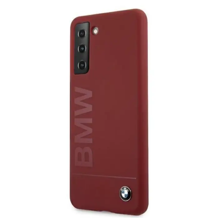 BMW - BMW Silicone Signature Logo Skal Galaxy S21 5G - Röd