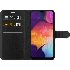 Gustaf - Pl&aring;nboksfodral till Samsung Galaxy A10 med Fotbollar