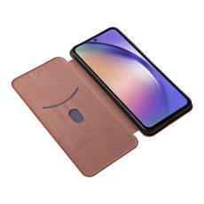 OEM - Mobilskal till Samsung Galaxy A57 PU L&auml;der Drop-Skydd - Brun