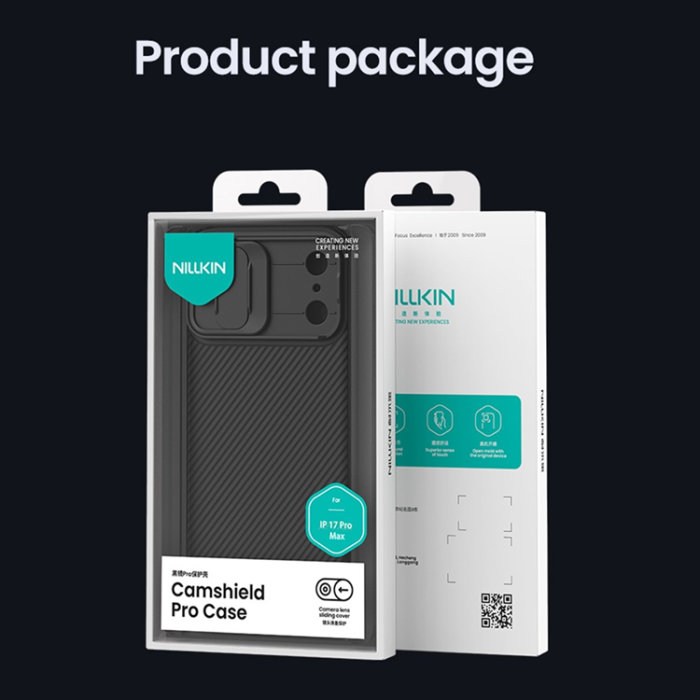 Nillkin - NILLKIN iPhone 17 Pro Max Mobilskal Slide Kamera Lid - Guld
