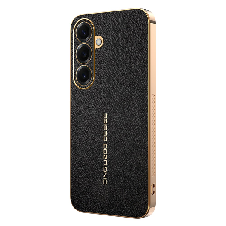 Galaxy S26 Mobilskal Litchi Texture Anti Scratch (Svart) | 2353 | AlltMobil