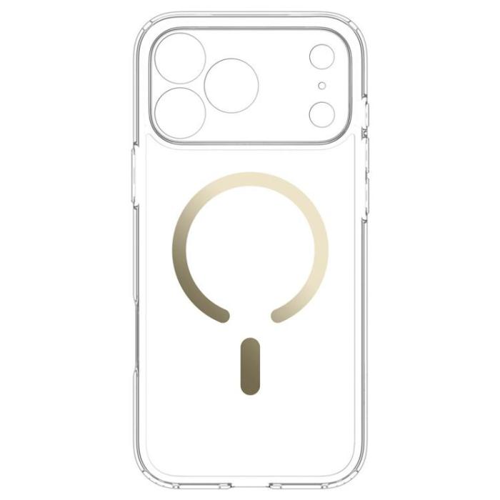 Spigen - Spigen Mobilskal För iPhone 18 Pro/17 Pro Magsafe Ultra Hybrid - Clear/Guld