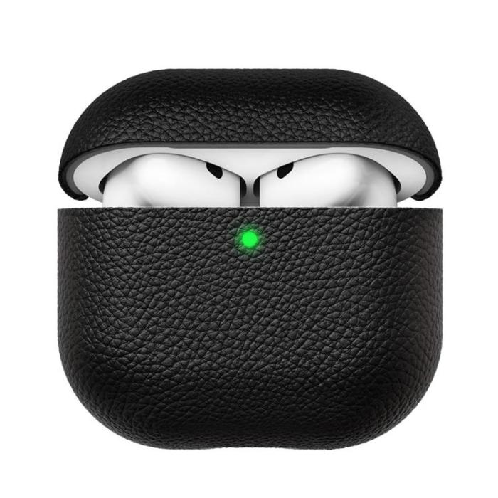 KeyBudz - KeyBudz Artisan Series läderfodral för Airpods 4 - Svart