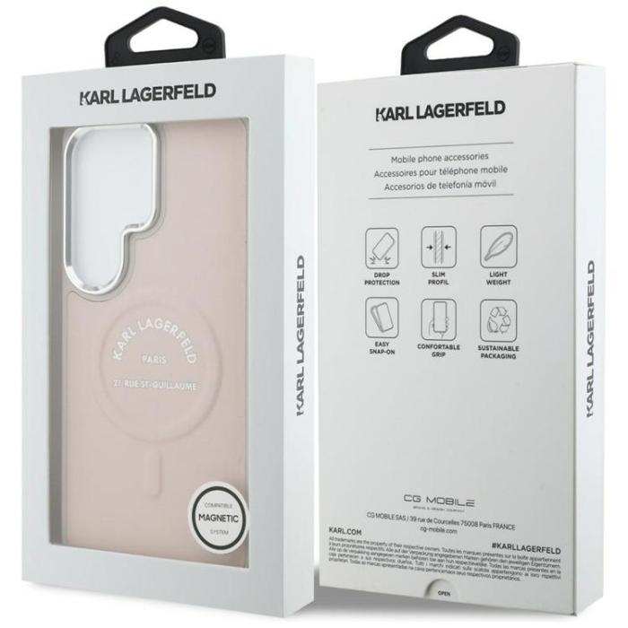 KARL LAGERFELD - Karl Lagerfeld Mobilskal För Galaxy S26 Ultra MagSafe Embossed Ring RSG - Rosa