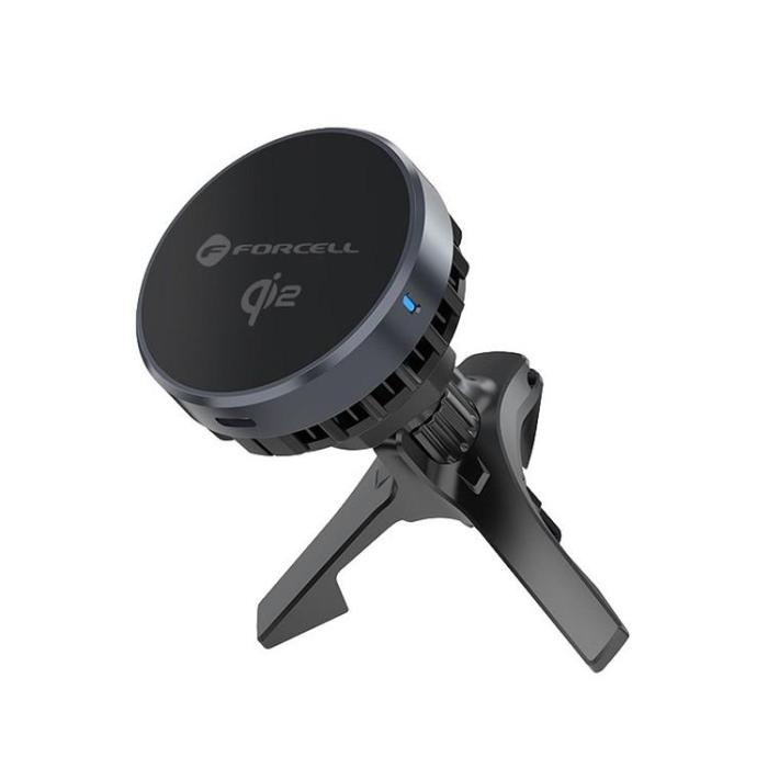 Forcell - Forcell Qi2 MagSafe Bilhållare med 15W Trådlös Laddning F-Grip - Svart