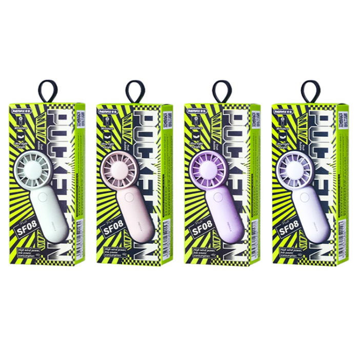 Remax - REMAX Bärbar Handfläkt USB-Laddningsbar RS-SF08 - Rosa