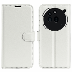 A-One Brand - Nothing Phone (3a) Pro Plånboksfodral Litchi Texture - Vit