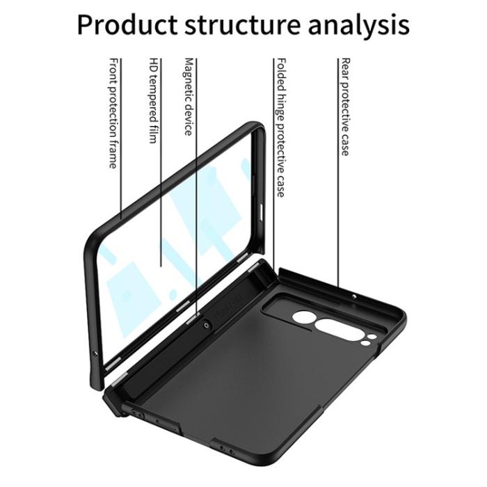 OEM - Google Pixel Fold Mobilskal Korthållare Kickstand - Carbon