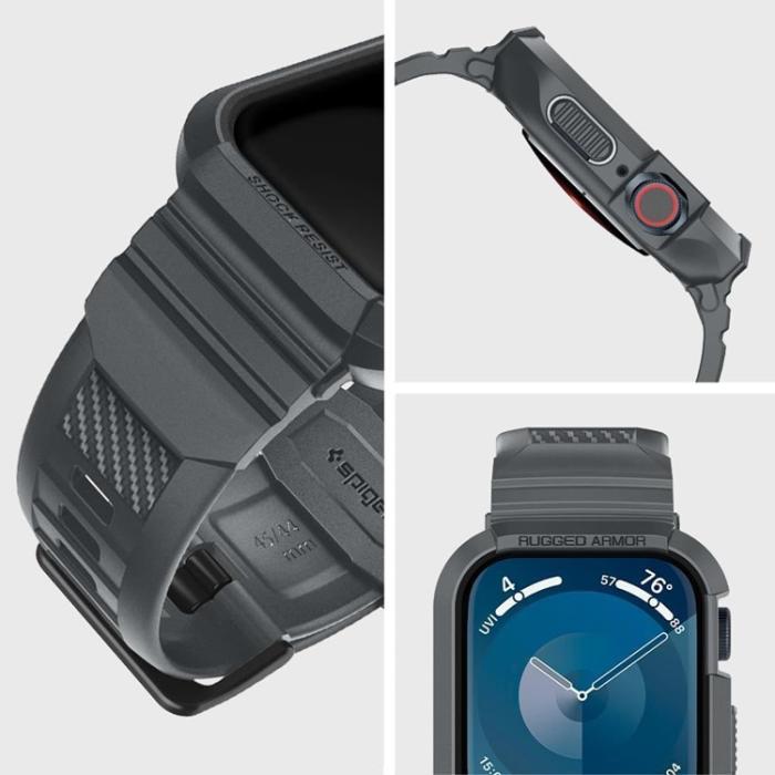 Spigen - Spigen Apple Watch 7/8/9/SE (44/45mm) Armband Rugged Armor Pro